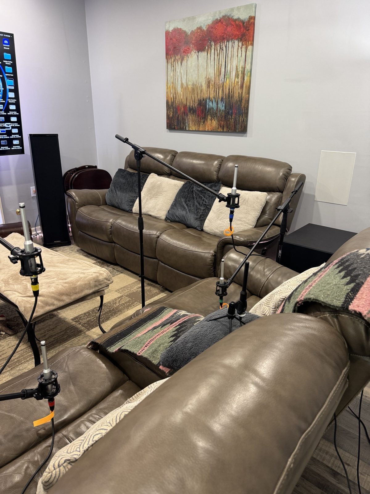 Microphone array, seated view